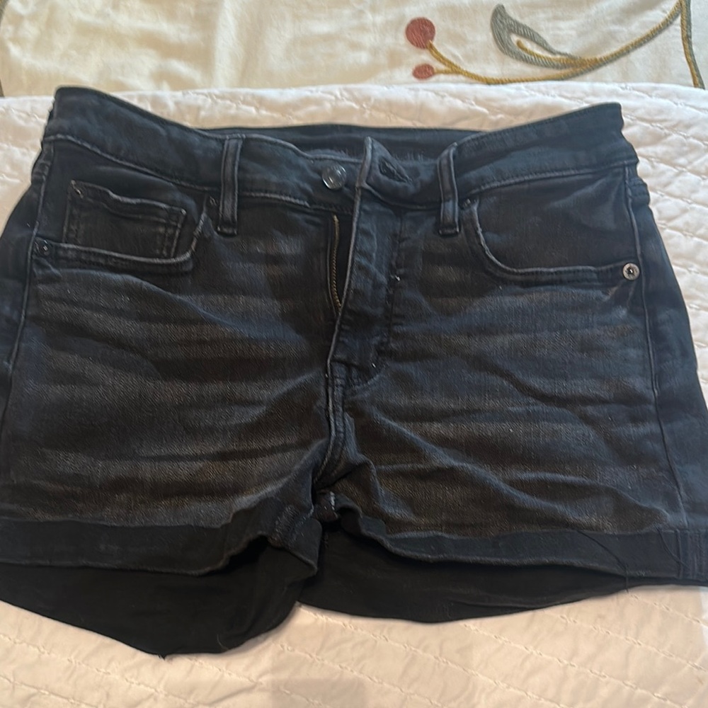 American eagle Women's Black Denim Shorts